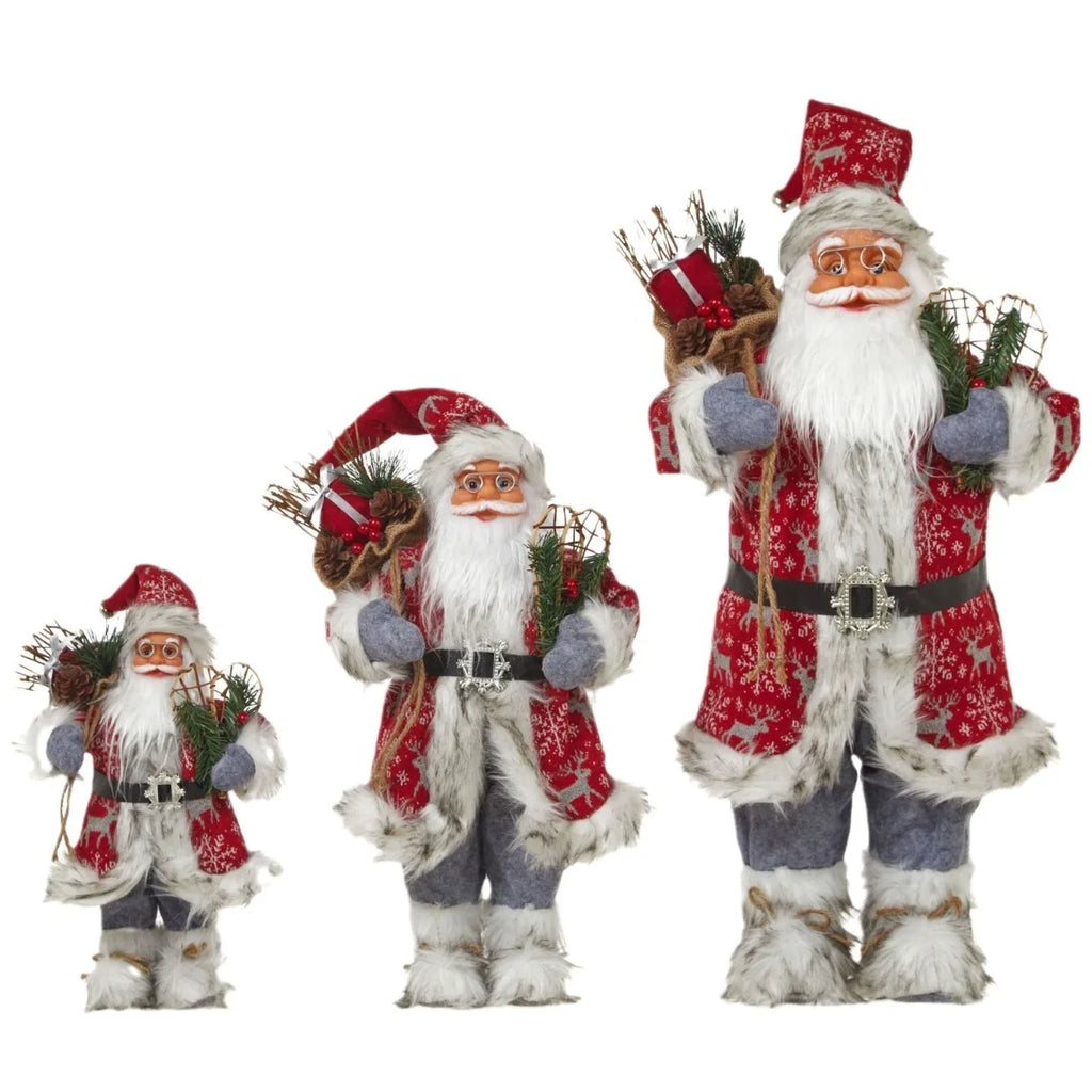 1pc Santa Claus Christmas Ornament - 12.6 inch Plastic Bird 3D Statue, Classic Holiday Decoration for Home and Kitchen, No Feath