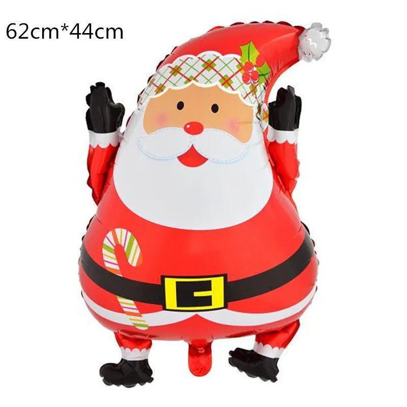 Christmas Decoration Balloons Santa Claus Snowman Aluminum Foil Letter Balloon Banner Merry Christmas Theme Party Decor Supplies