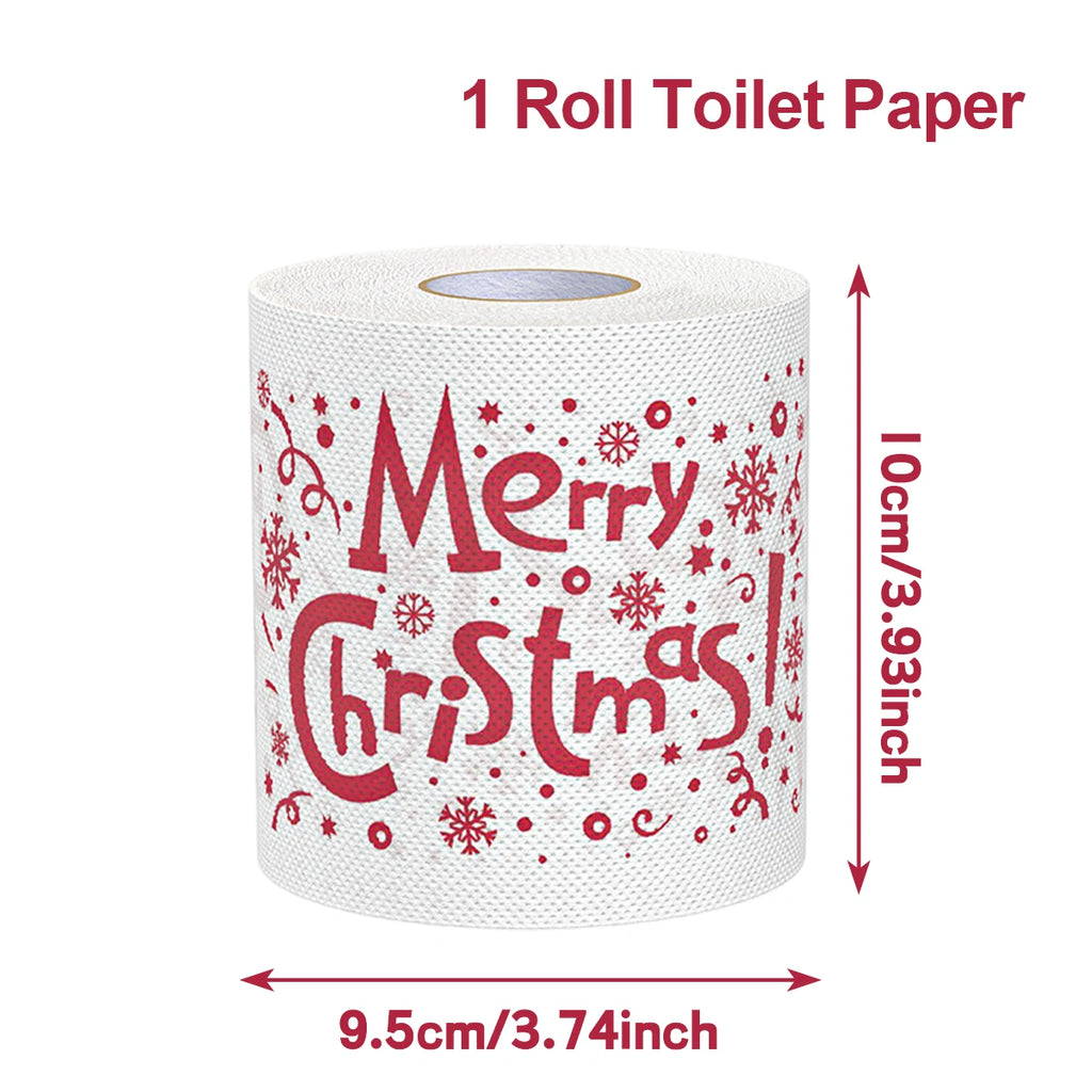Merry Christmas Toilet Roll Paper Home Santa Claus Bath Toilet Roll Paper Christmas Supplies Xmas Tissue Roll Home New Year