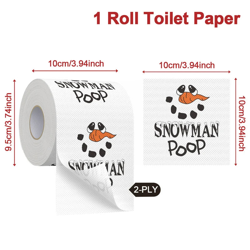 Merry Christmas Toilet Roll Paper Home Santa Claus Bath Toilet Roll Paper Christmas Supplies Xmas Tissue Roll Home New Year