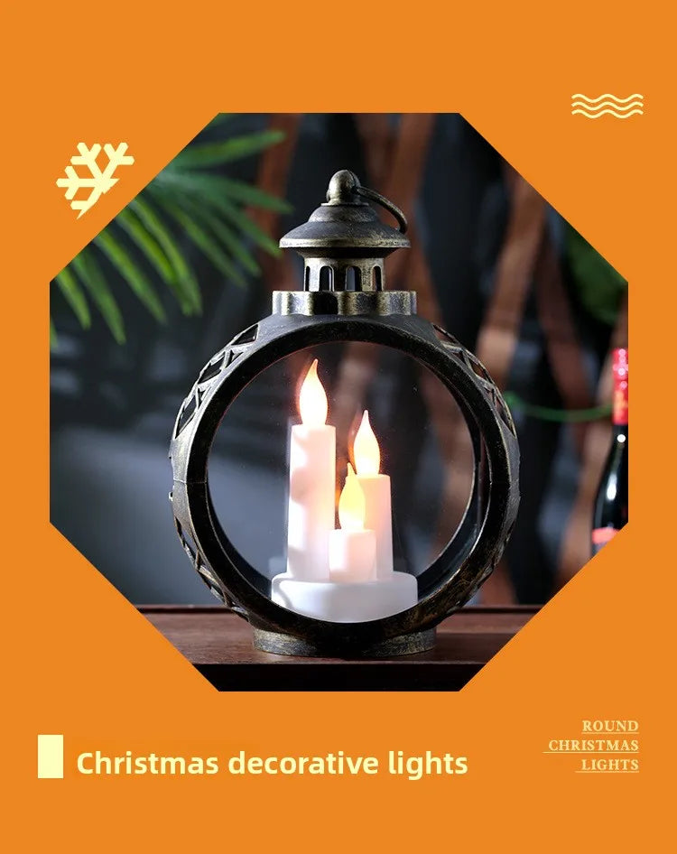 Christmas decorations retro night lights luminous gifts window ornaments desktop layout props atmosphere pendant desk decoration