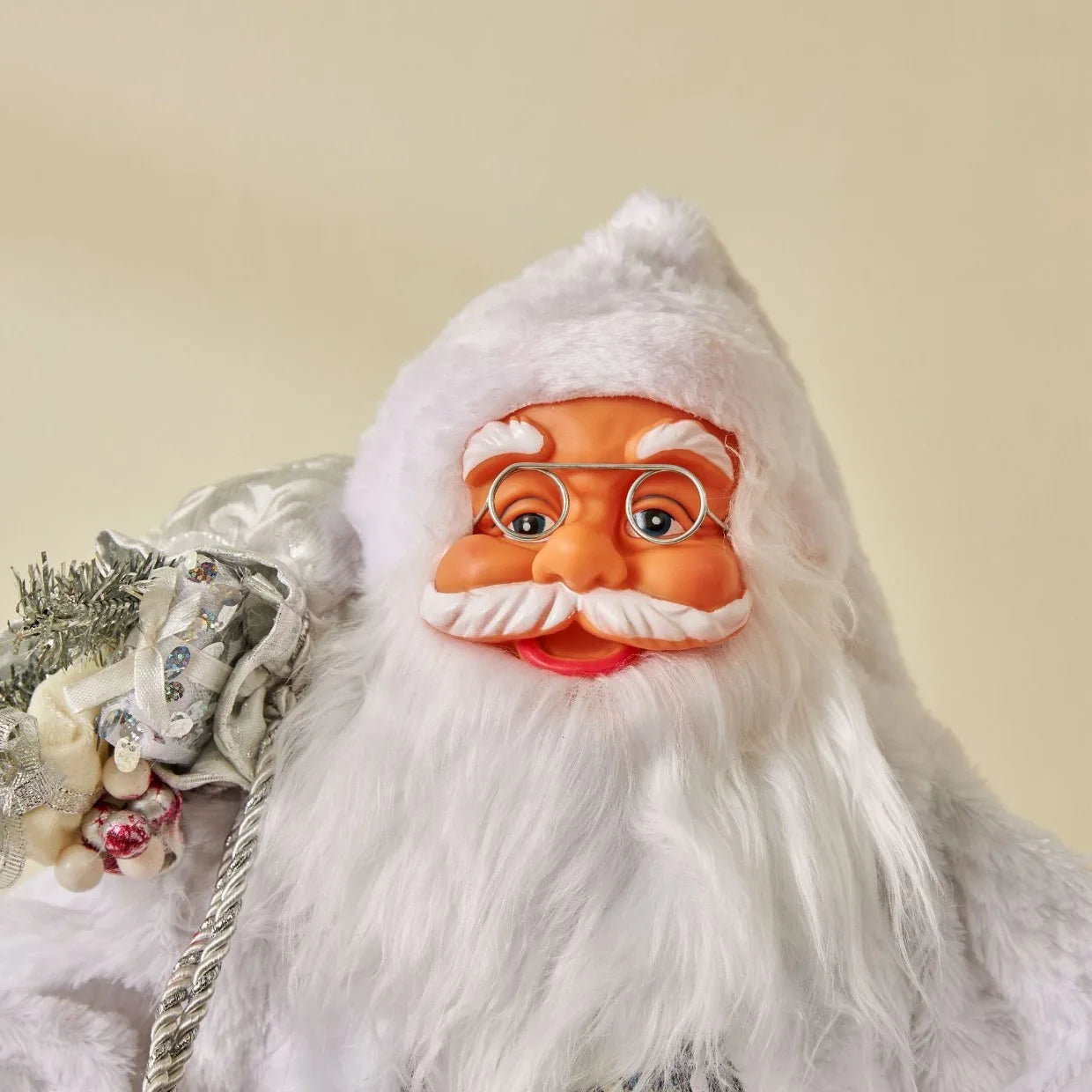 1pc Santa Claus Christmas Ornament - 12.6 inch Plastic Bird 3D Statue, Classic Holiday Decoration for Home and Kitchen, No Feath