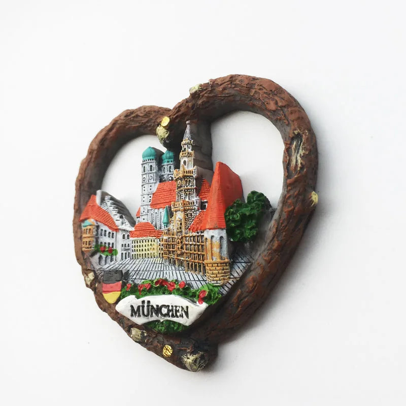Germany Munchen 3D Fridge Magnets Tourism Souvenir Refrigerator Magnetic Sticker Collection Handicraft Gift