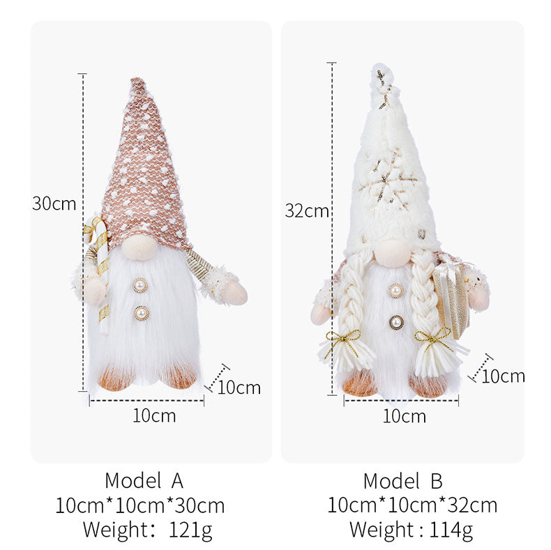 Glowing Gnome Christmas Faceless Doll 30cm Tree Decorations 2025 Night Light Xmas Gift Navidad 2023 New Year Home Decor