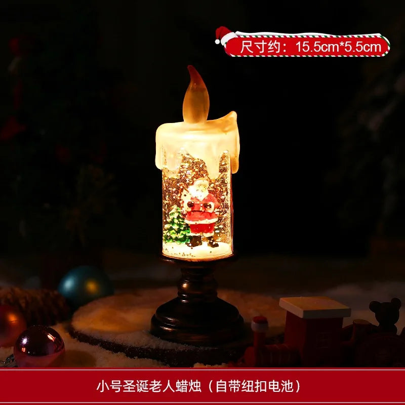 Christmas Decoration Desktop Ornaments Atmosphere Lighting Arrangement Candle Night Light Photo Props Christmas Gift