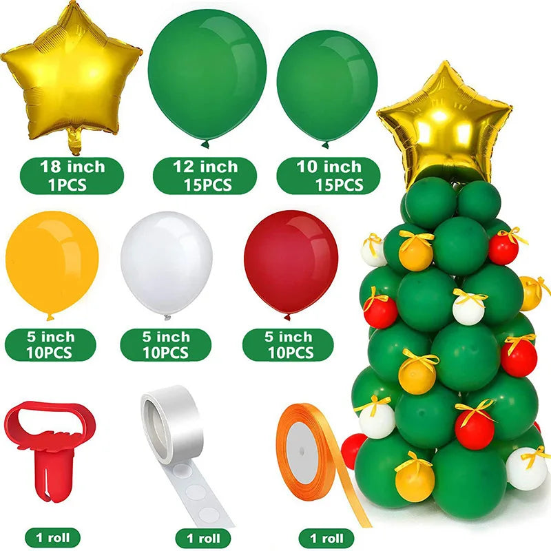 Christmas Decoration Balloons Santa Claus Snowman Aluminum Foil Letter Balloon Banner Merry Christmas Theme Party Decor Supplies