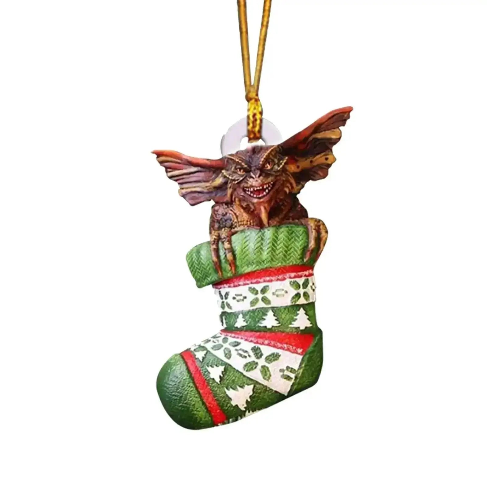 Xmas Gremlins Santa Hat Socks Dog Honeycomb Ball Christmas Tree Pendant Christmas Party Decorations Children Christmas Gift