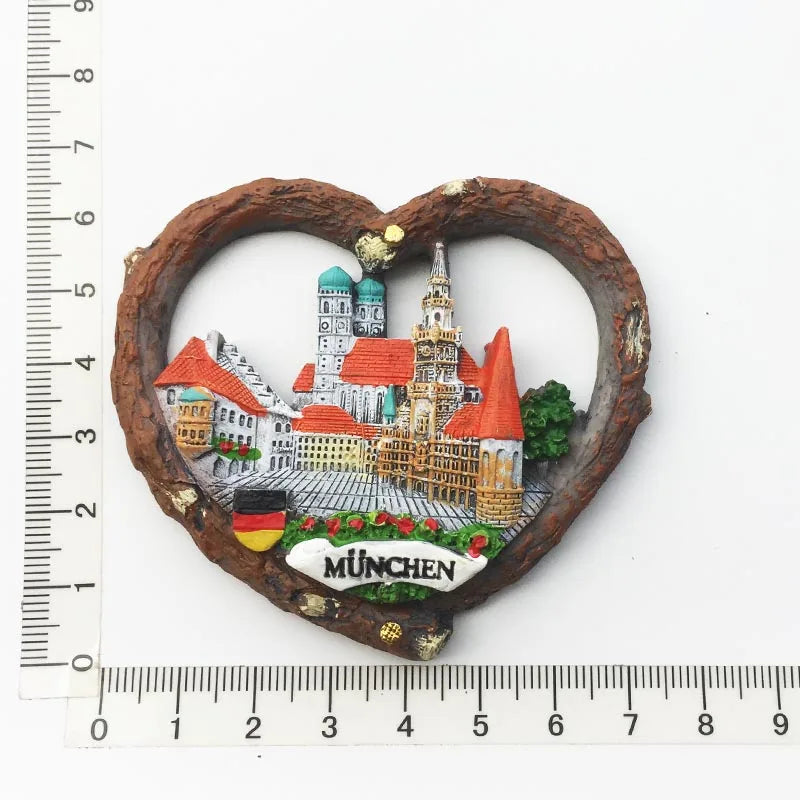 Germany Munchen 3D Fridge Magnets Tourism Souvenir Refrigerator Magnetic Sticker Collection Handicraft Gift