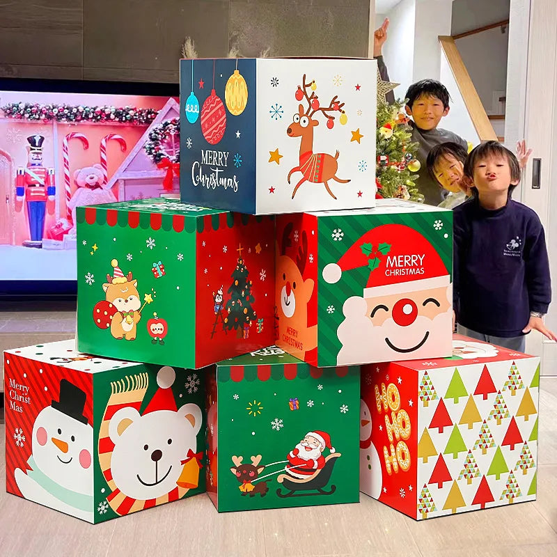 Christmas Gifts Box Christmas Snowman Packing Box Navidad Santa Claus Xmas Ornament New Year Christmas Party Decor Supplies