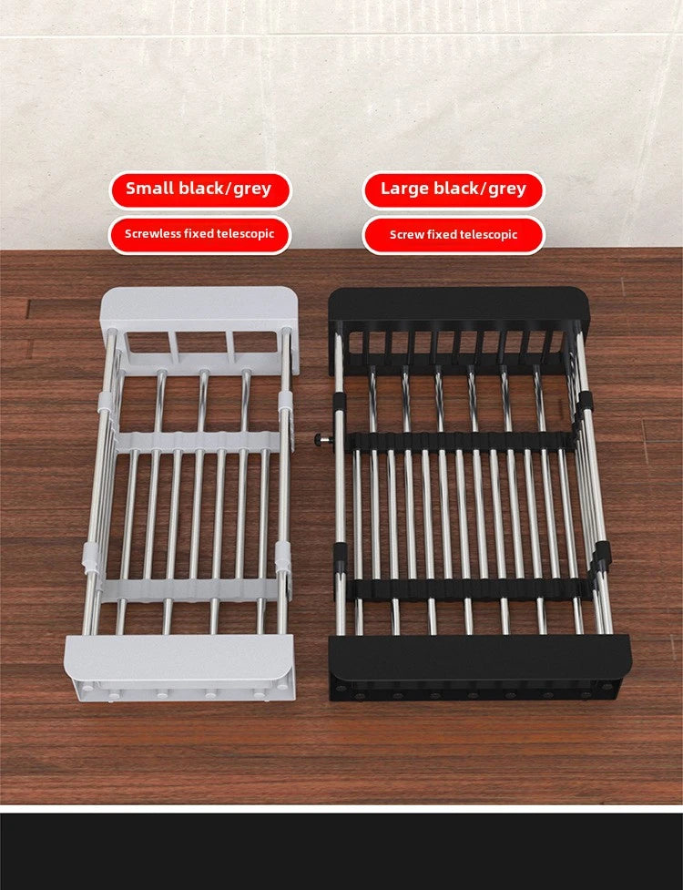 Kitchen sink retractable drainer sink drainer dish drainer basket Dish storage rack