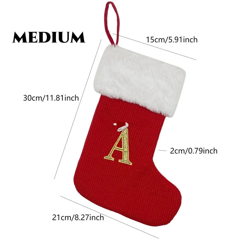 Christmas Alphabet Knitting Socks Christmas Tree Ornaments Christmas Decorations For Home 2024 Navidad Noel 2025Xmas Gift