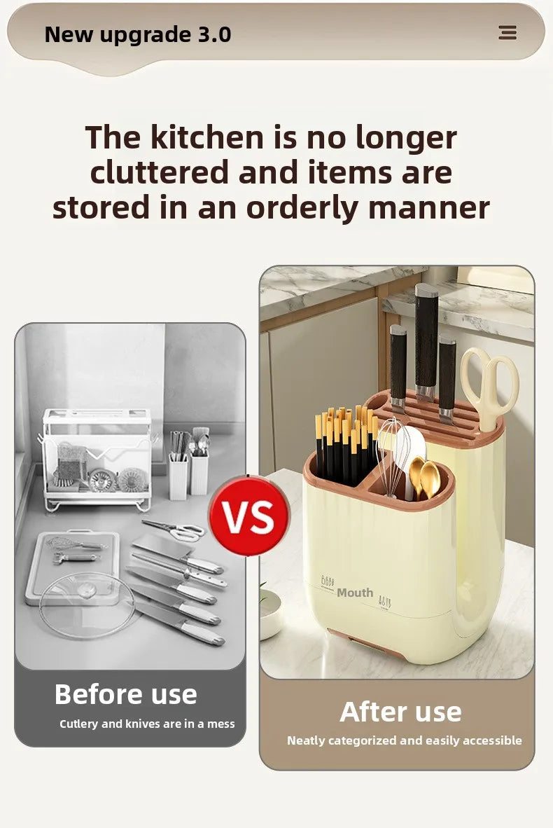 Kitchen Knife Holder, Storage Rack, Household Vegetable Board Storage Rack, Countertop Drain, Chopstick Holder, Cutting Board