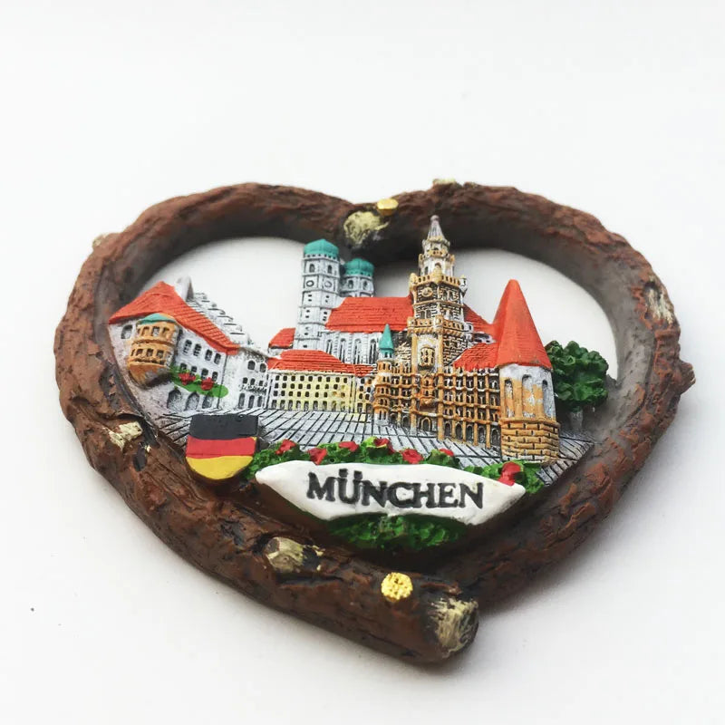 Germany Munchen 3D Fridge Magnets Tourism Souvenir Refrigerator Magnetic Sticker Collection Handicraft Gift