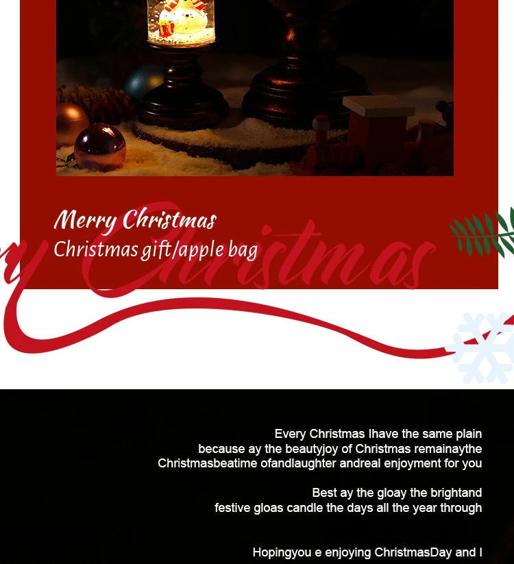 Christmas Decoration Desktop Ornaments Atmosphere Lighting Arrangement Candle Night Light Photo Props Christmas Gift