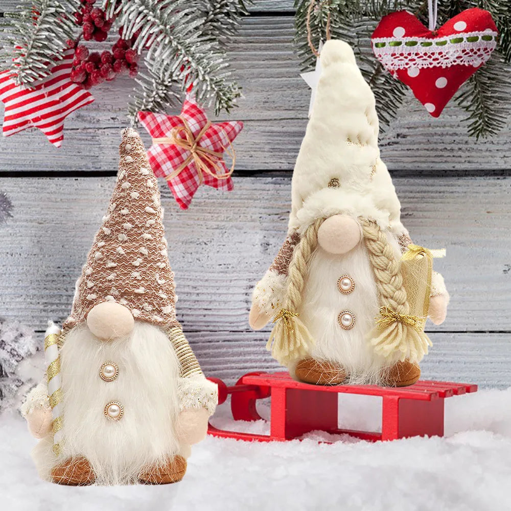 Glowing Gnome Christmas Faceless Doll 30cm Tree Decorations 2025 Night Light Xmas Gift Navidad 2023 New Year Home Decor