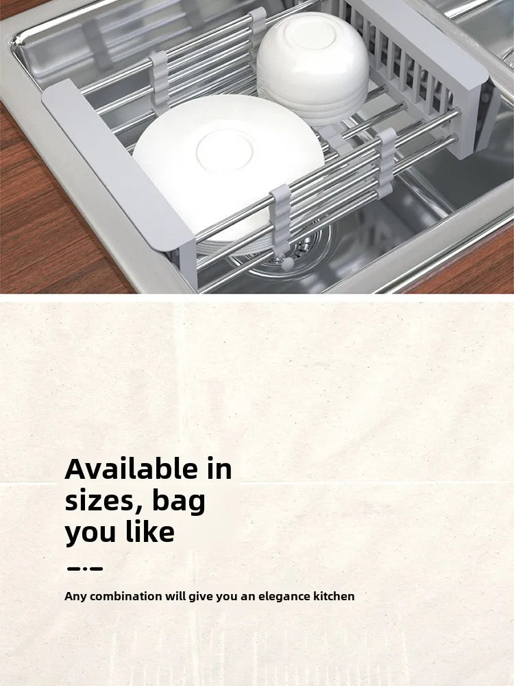 Kitchen sink retractable drainer sink drainer dish drainer basket Dish storage rack