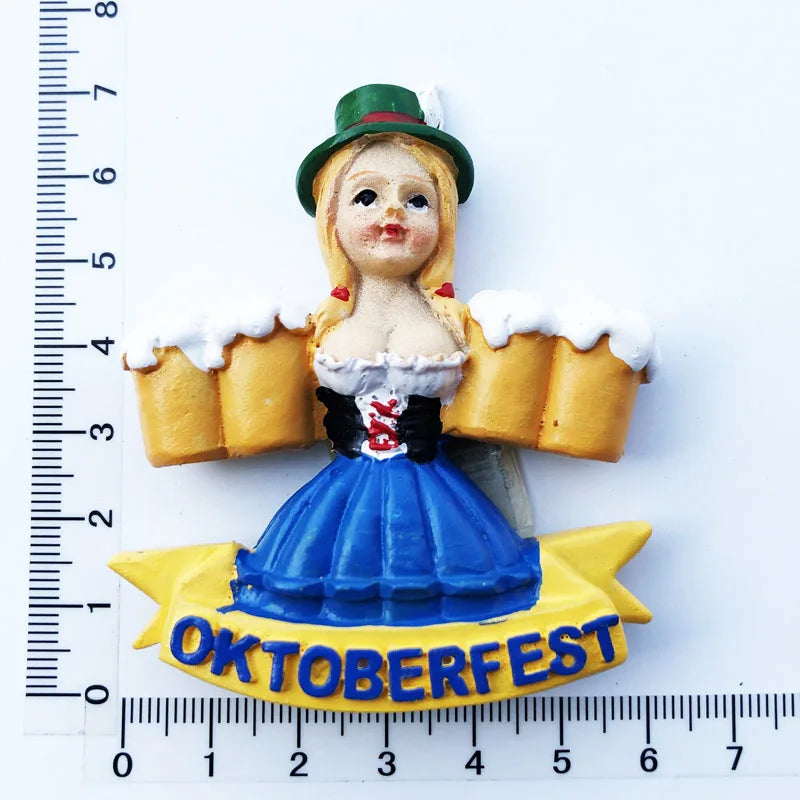 Germany Munchen 3D Fridge Magnets Tourism Souvenir Refrigerator Magnetic Sticker Collection Handicraft Gift