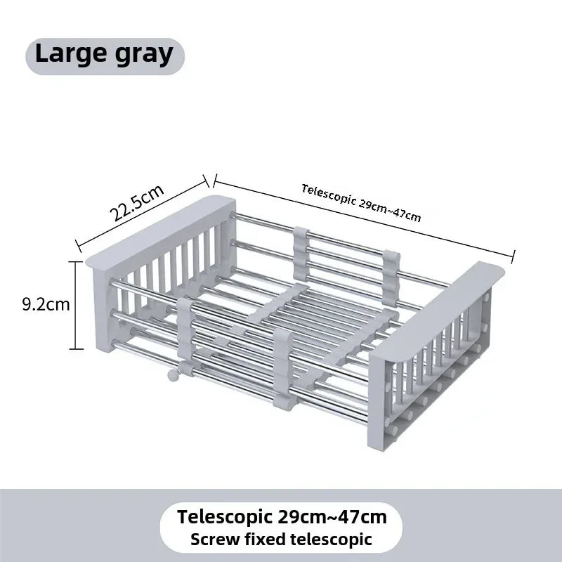 Kitchen sink retractable drainer sink drainer dish drainer basket Dish storage rack