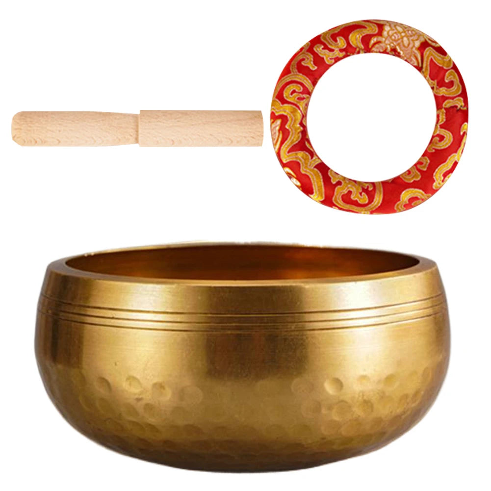 Tibetan Singing Bowl Set Meditation Singing Bowl Yoga Meditation Chanting Bowl for Yoga Chakra Healing Mindfulness Stress Relief