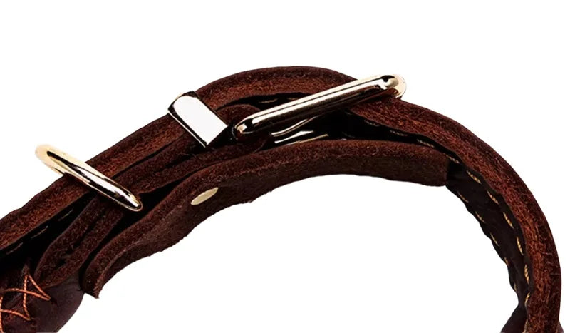 Dog Collar Leather eight-strand Braided Leather Collar for a dog Real Leather Collar big Braided large Dog Leather Collar