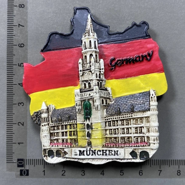Germany Munchen 3D Fridge Magnets Tourism Souvenir Refrigerator Magnetic Sticker Collection Handicraft Gift