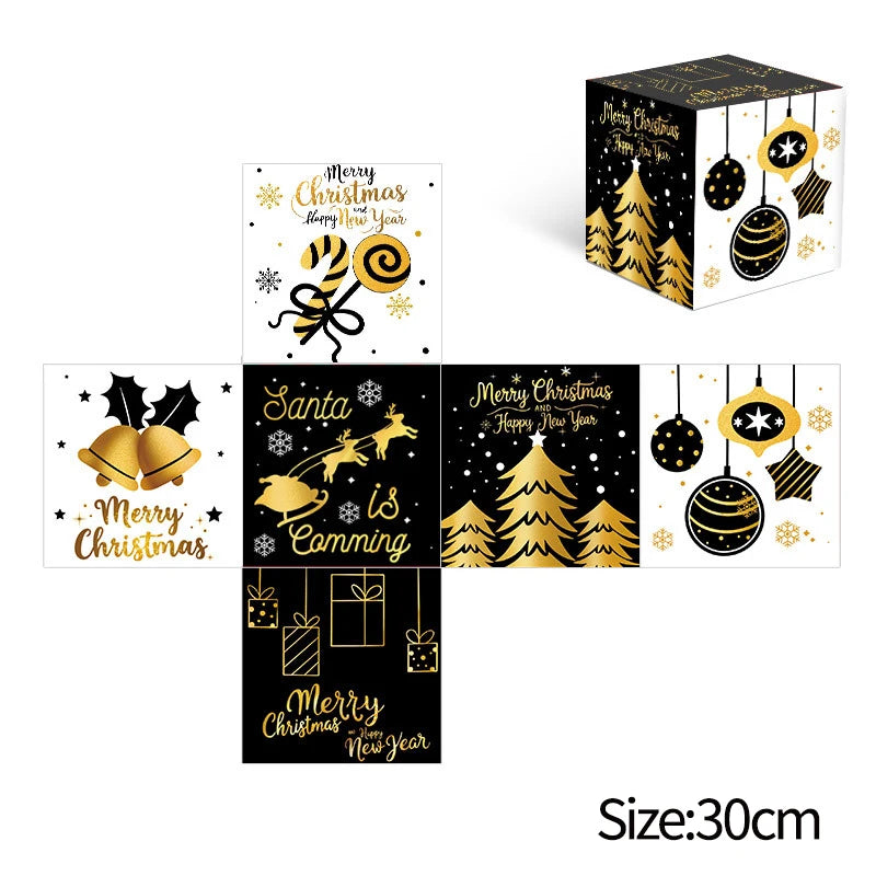 Christmas Gifts Box Christmas Snowman Packing Box Navidad Santa Claus Xmas Ornament New Year Christmas Party Decor Supplies