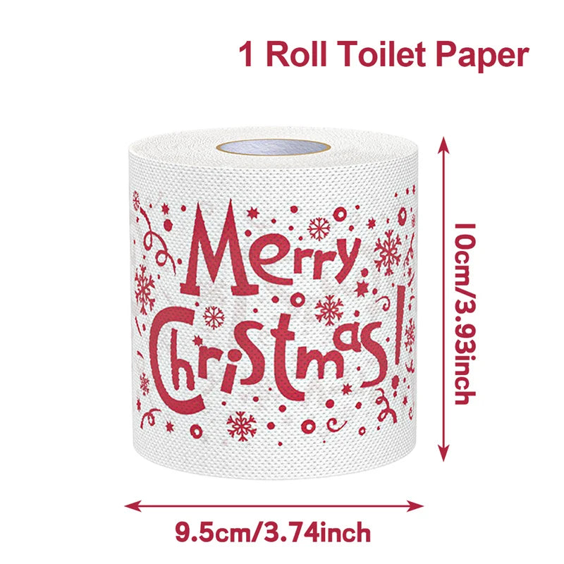 Merry Christmas Toilet Roll Paper Home Santa Claus Bath Toilet Roll Paper Christmas Supplies Xmas Tissue Roll Home New Year