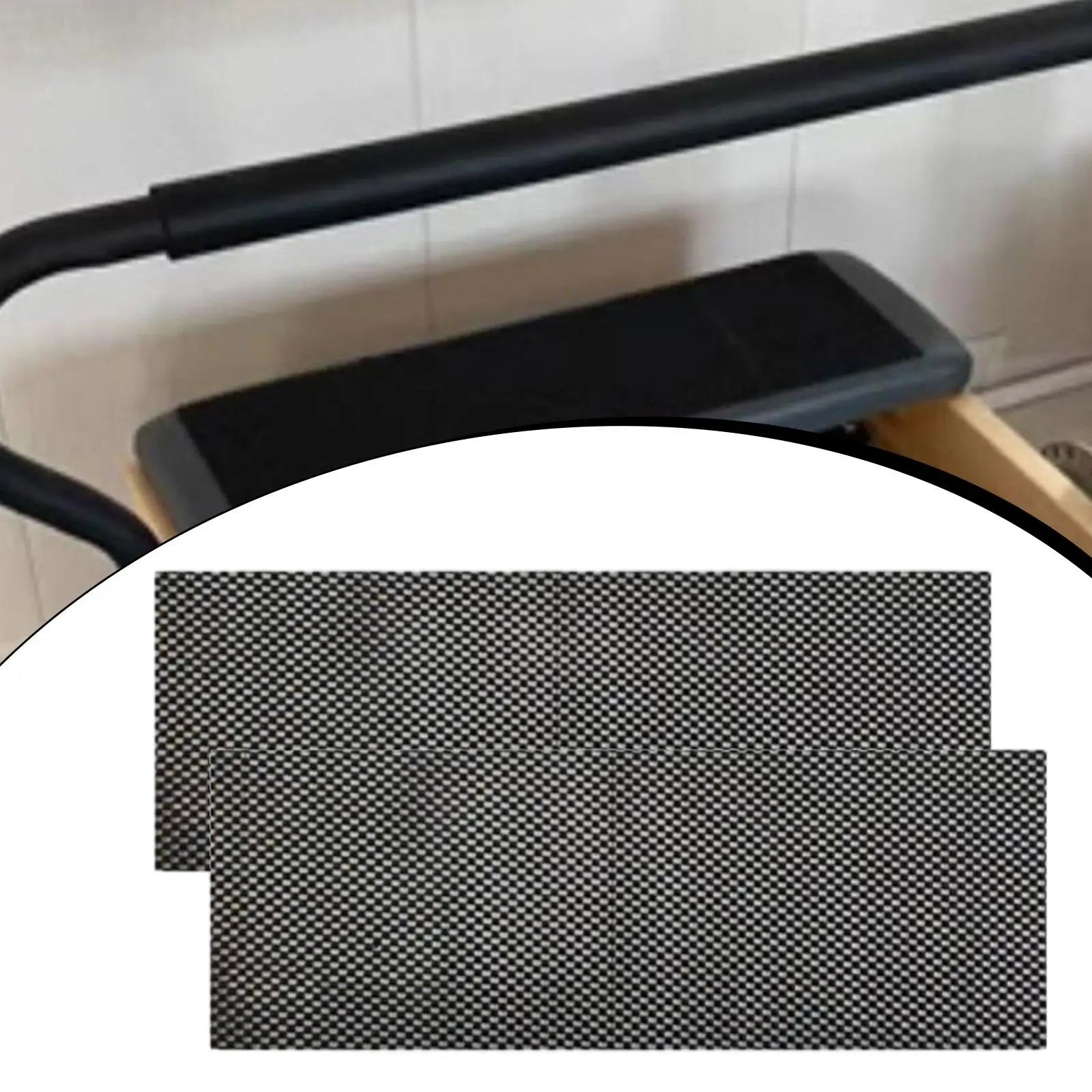 2 Pieces Pilates Nonslip Mat 25cmx60cm Multifunctional Gripper Mat Anti Skid for