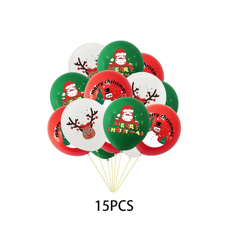 Christmas Decoration Balloons Santa Claus Snowman Aluminum Foil Letter Balloon Banner Merry Christmas Theme Party Decor Supplies