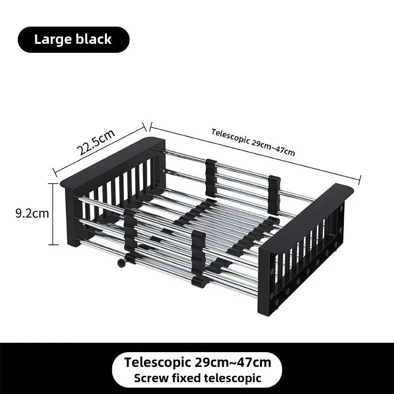 Kitchen sink retractable drainer sink drainer dish drainer basket Dish storage rack