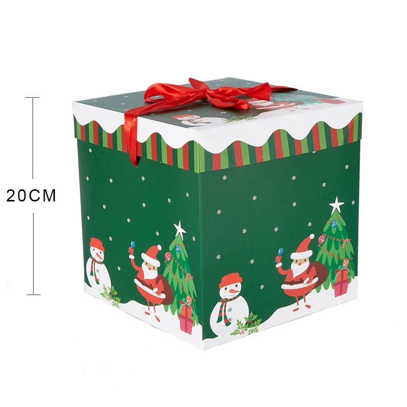 Christmas Gifts Box Christmas Snowman Packing Box Navidad Santa Claus Xmas Ornament New Year Christmas Party Decor Supplies
