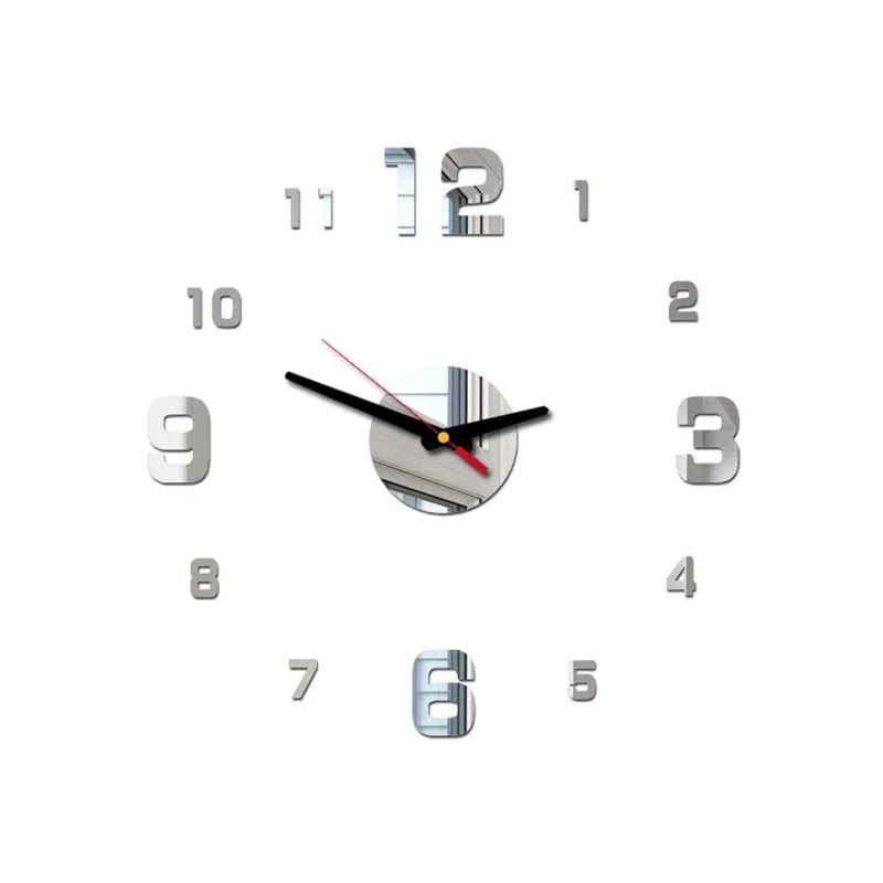 Luminous Decoration Digital Wall Clock Homes DIY Watches Frameless Decoration for Bedroom Families Living Room Stereo Led