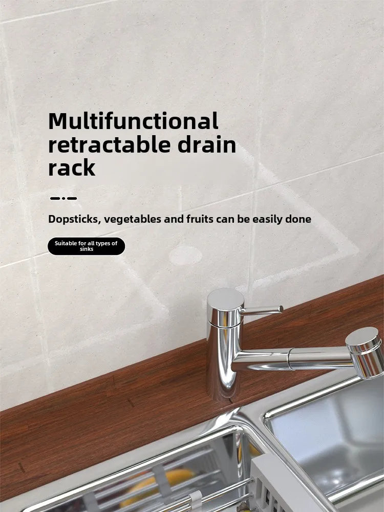 Kitchen sink retractable drainer sink drainer dish drainer basket Dish storage rack