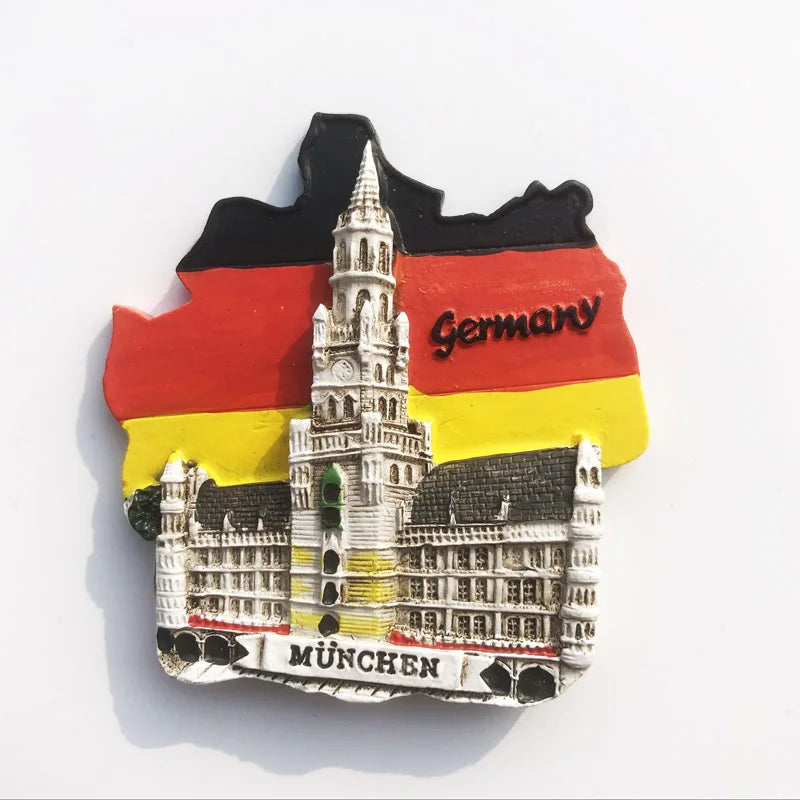 Germany Munchen 3D Fridge Magnets Tourism Souvenir Refrigerator Magnetic Sticker Collection Handicraft Gift