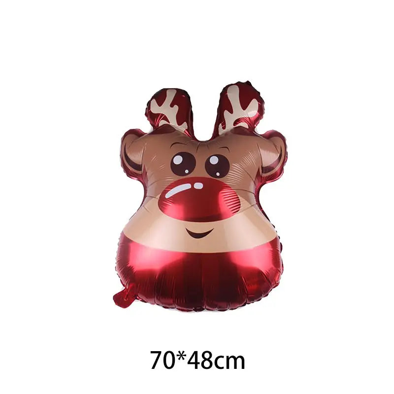 Christmas Decoration Balloons Santa Claus Snowman Aluminum Foil Letter Balloon Banner Merry Christmas Theme Party Decor Supplies