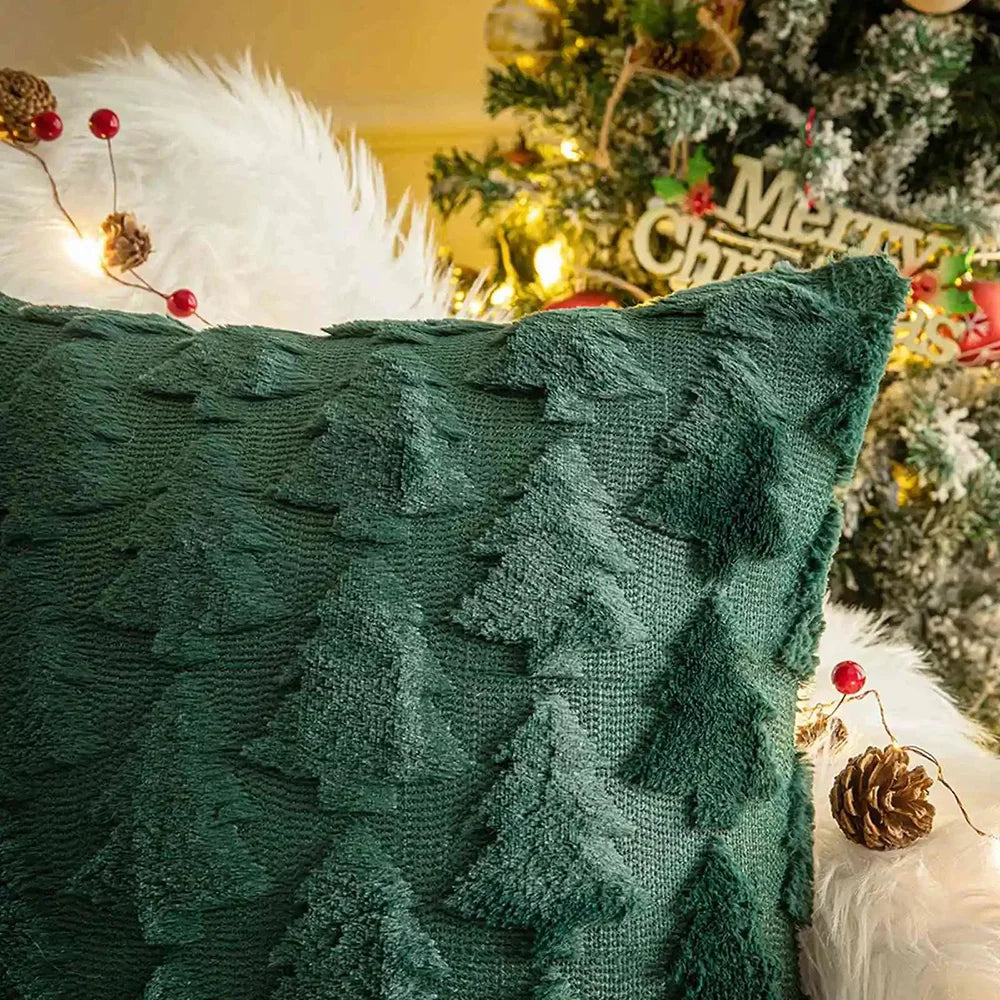 Runtow 45x45cm Christmas Tree Pattern Pillow Cases 2025 Merry Christmas Decor for Home Xmas Gifts New Year Sofa Decor Navidad