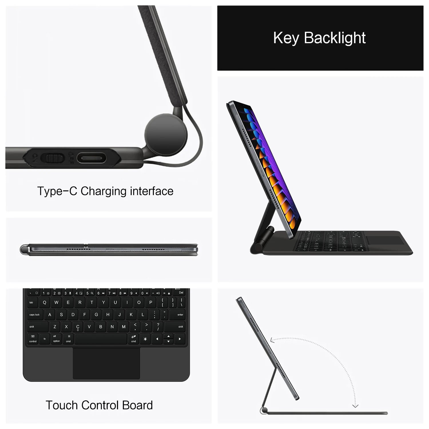 Magic Keyboard Folio For Xiaomi Pad 7 2024 Mi Pad 7 Pro 11.2" Tablet Smart Case Portuguese Spanish Korean French keyboard cover