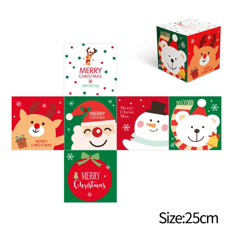 Christmas Gifts Box Christmas Snowman Packing Box Navidad Santa Claus Xmas Ornament New Year Christmas Party Decor Supplies