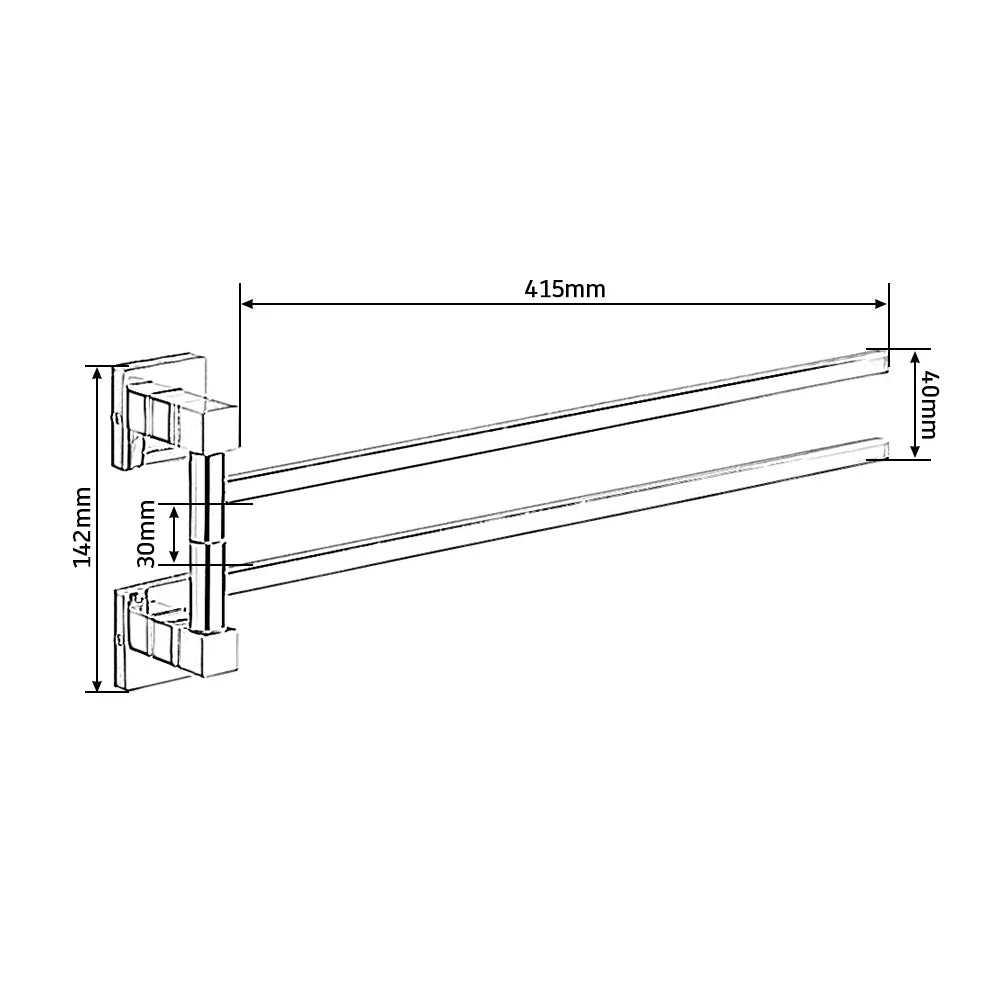Stainless Steel Swivel Towel Bar Space Saving Wall-Mounted 2/4 Arm Rotatable Towel Storage Holder for Home Kitchen Bathroom
