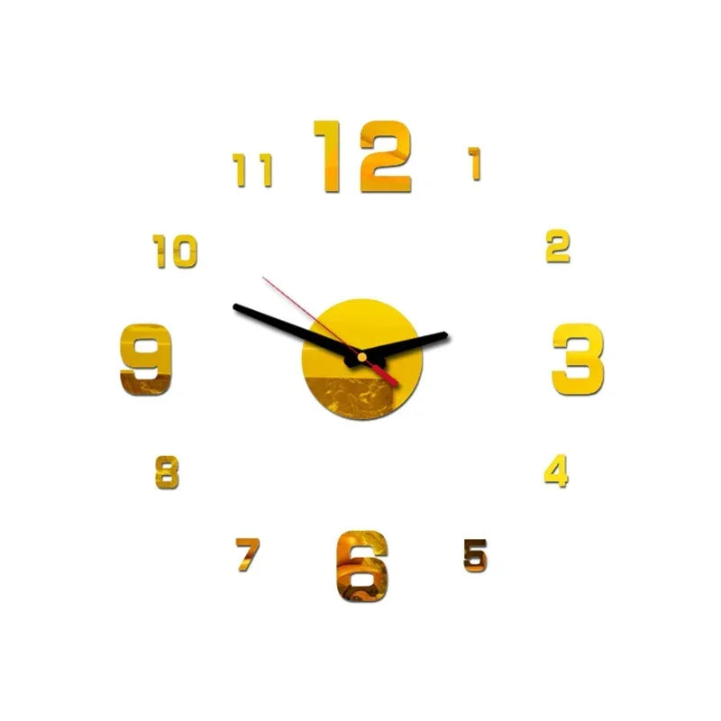 Luminous Decoration Digital Wall Clock Homes DIY Watches Frameless Decoration for Bedroom Families Living Room Stereo Led