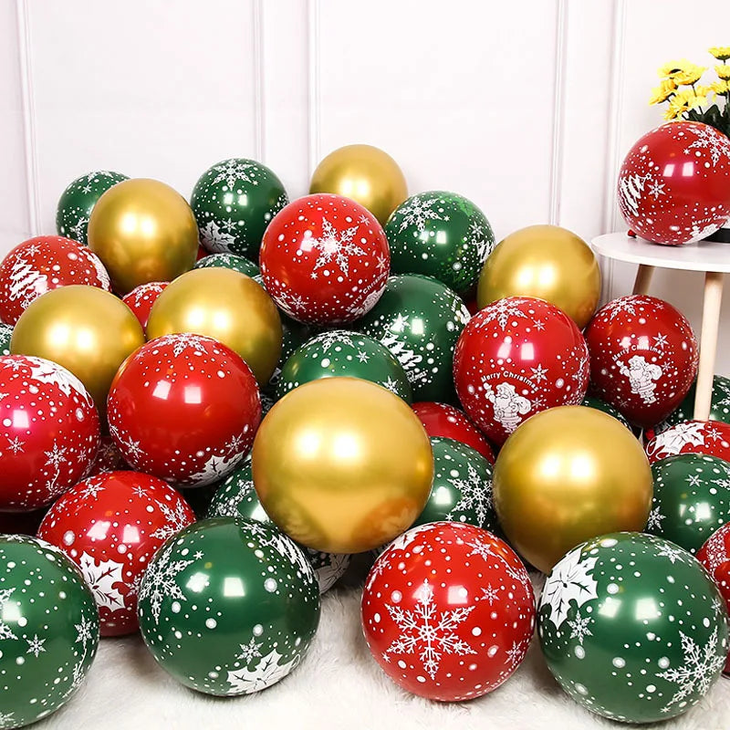 Christmas Decoration Balloons Santa Claus Snowman Aluminum Foil Letter Balloon Banner Merry Christmas Theme Party Decor Supplies