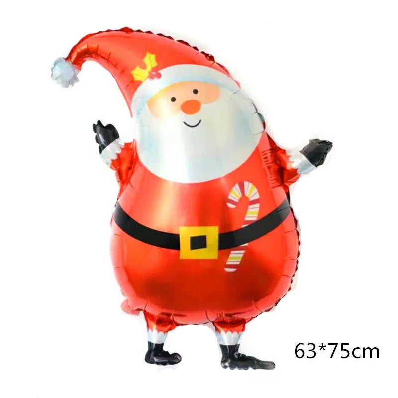 Christmas Decoration Balloons Santa Claus Snowman Aluminum Foil Letter Balloon Banner Merry Christmas Theme Party Decor Supplies
