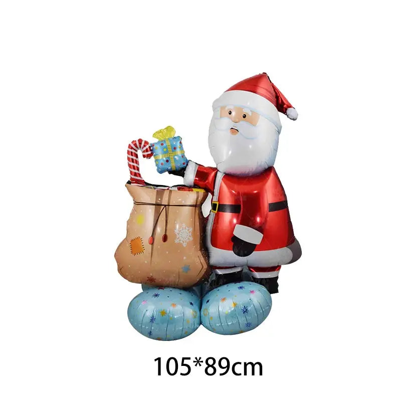 Christmas Decoration Balloons Santa Claus Snowman Aluminum Foil Letter Balloon Banner Merry Christmas Theme Party Decor Supplies
