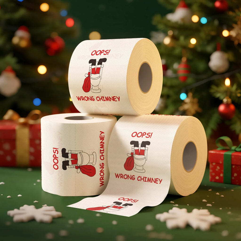 Christmas Santa Claus Bath Toilet Roll Paper Xmas Toilet Roll Paper Christmas Decor 2025 Xmas Tissue Roll Home New Year 2026