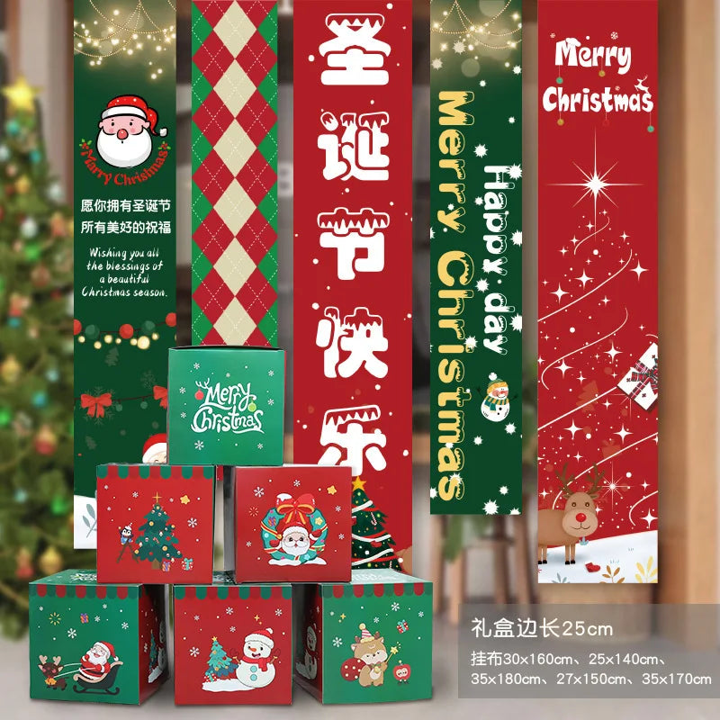 Christmas Gifts Box Christmas Snowman Packing Box Navidad Santa Claus Xmas Ornament New Year Christmas Party Decor Supplies