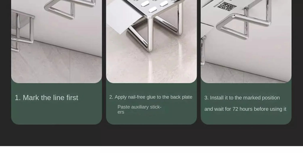 Kitchen Non Perforated Stainless Steel Storage Rack, Wall Mounted Pot Cover Rack, Cabinet Bottom Cutting Board Storage Rack