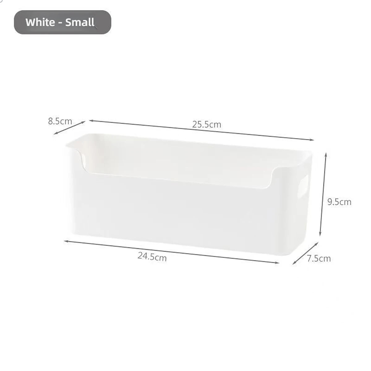 Minimalist White PP Wall-Mounted Storage Box - Self-Adhesive Cabinet Door Organizer for Kitchen, Space Saving Design (No Tools）
