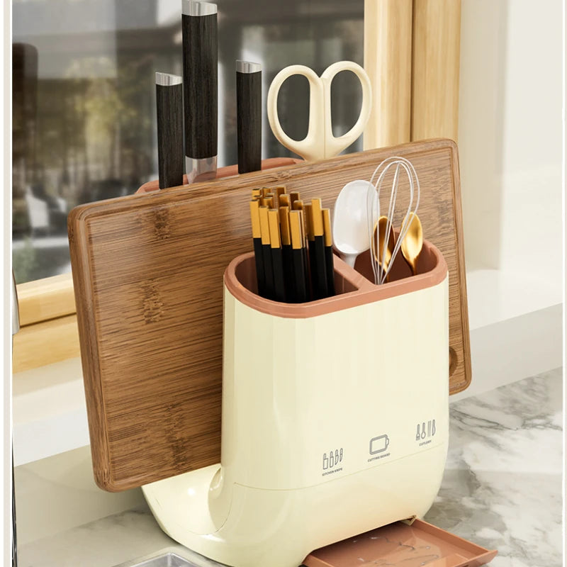 Kitchen Knife Holder, Storage Rack, Household Vegetable Board Storage Rack, Countertop Drain, Chopstick Holder, Cutting Board