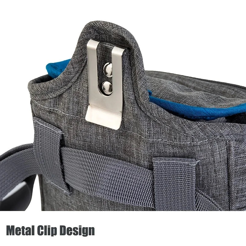 Dog Food Bag for Training Built-in Poop Bag Dispenser With Reflective Strip Double-Ended Belt