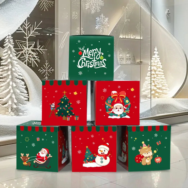 Christmas Gifts Box Christmas Snowman Packing Box Navidad Santa Claus Xmas Ornament New Year Christmas Party Decor Supplies